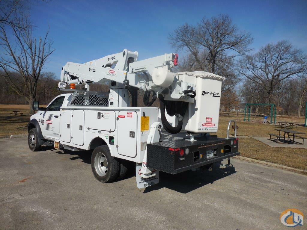 Sold DurALift DPM47MH Bucket Truck with jib, 2013 Dodge 5500 Crane