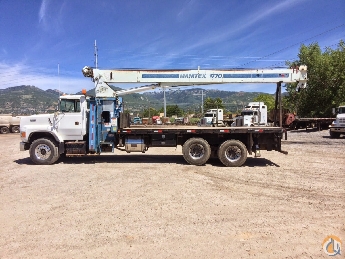 Sold Manitex 1770 Boom Truck with Ford L9000 Carrier Crane