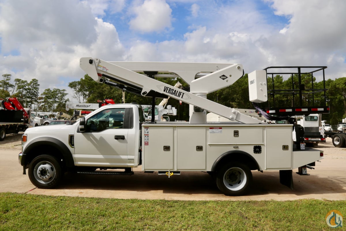 New Versalift Vst-50-tn Bucket Truck On Ford F-550 Chassis Crane For 