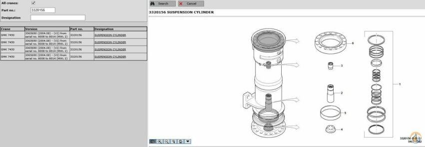 Grove Grove Suspension Cylinder Cylinders Crane Part For Sale In ...